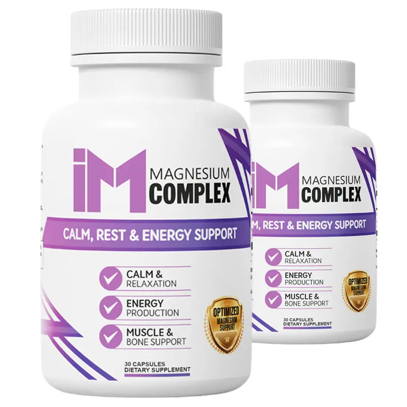 IM Magnesium Complex - 2 Bottles | Multi-Source Magnesium Supplement | Calm, Energy & Muscle Support | 5 Types of Magnesium for Full Body Balance