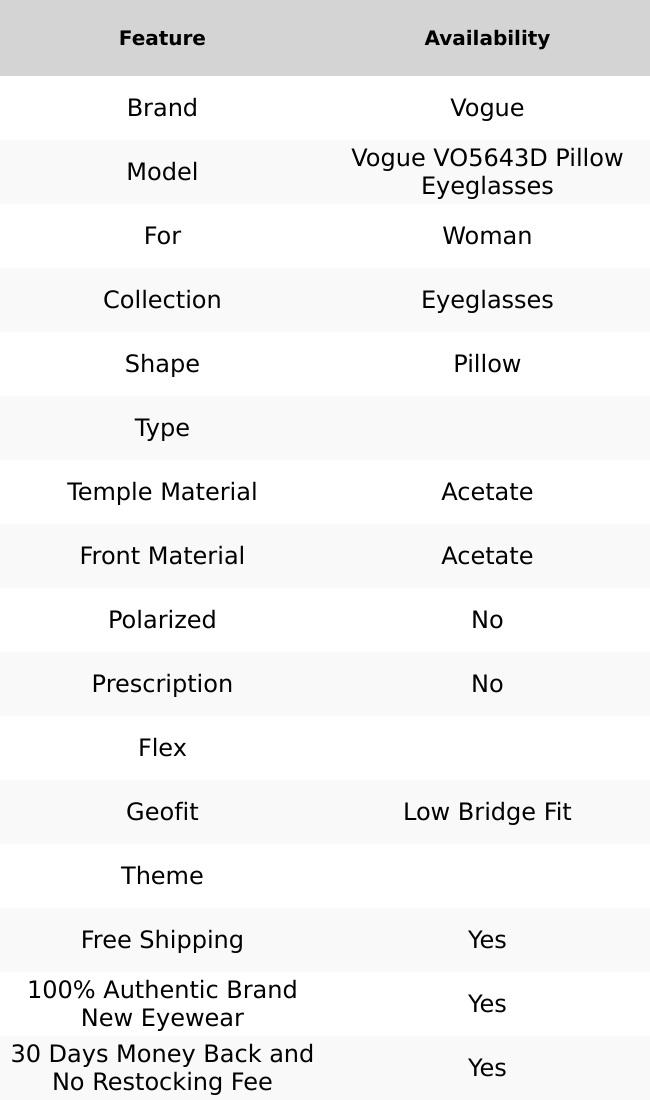 Vogue VO5643D Pillow Eyeglasses