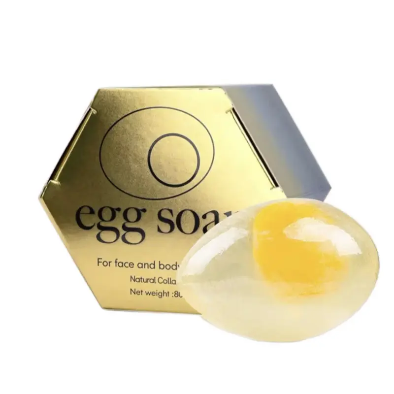Handmade Golden Egg Amino Acid Soap - Plant Oils Coconut-Infused Facial Cleanser & Body Wash for Adults, Hydrating Moisture, Oil Control, Mite-Removal, Pore-Cleansing, Long-Lasting Fragrance