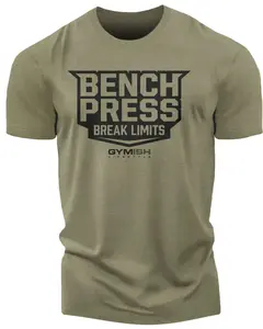 025. Bench Press Funny Motivational Workout Gym T-Shirt for Men Athletic Fit Athletic Outfit