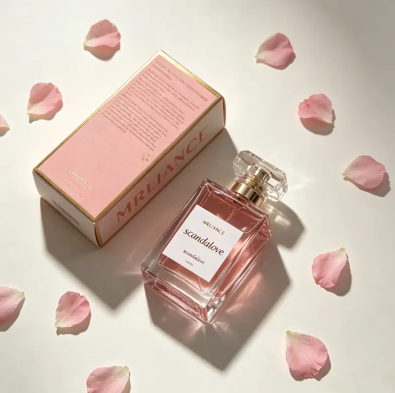 MRLIANCE Scandalous Eau de Parfum 100ml Pink Crystal Bottle Perfume Soft Fruity Floral Scent Unisex Daily Wear For Work Coffee Dates