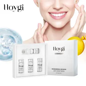 Hyaluronic Acid Facial Serum & Massage Roller Bottle Set, 4 Counts/set, Moisturizing Hydrating Facial Essence, Professional Facial Skin Care Product for Women, Moisture