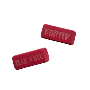 Personalized pink erasers