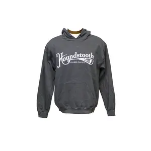 Houndstooth Logo Charcoal Hoodie