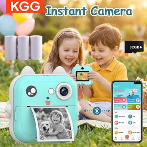 Camera, Multifunctional Instant Imaging Digital Camera, Optional 32GB Card, Wireless Print, Bluetooth-compatible, Boys & Girls