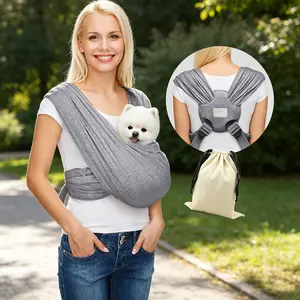 Pet travel bag with breathable and comfortable cloth strap, portable foldable large capacity chest bag for cats and dogs, multifunctional.