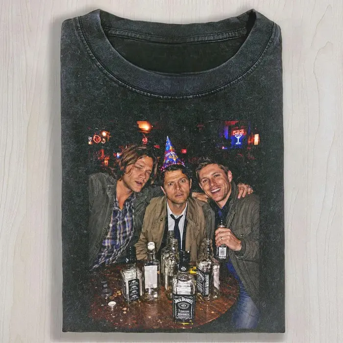 Supernatural Dean Sam Castiel T-Shirt, Funny Winchester Drink Beer Tee, Winchester Fan Shirt, Vintage Streetwear Top