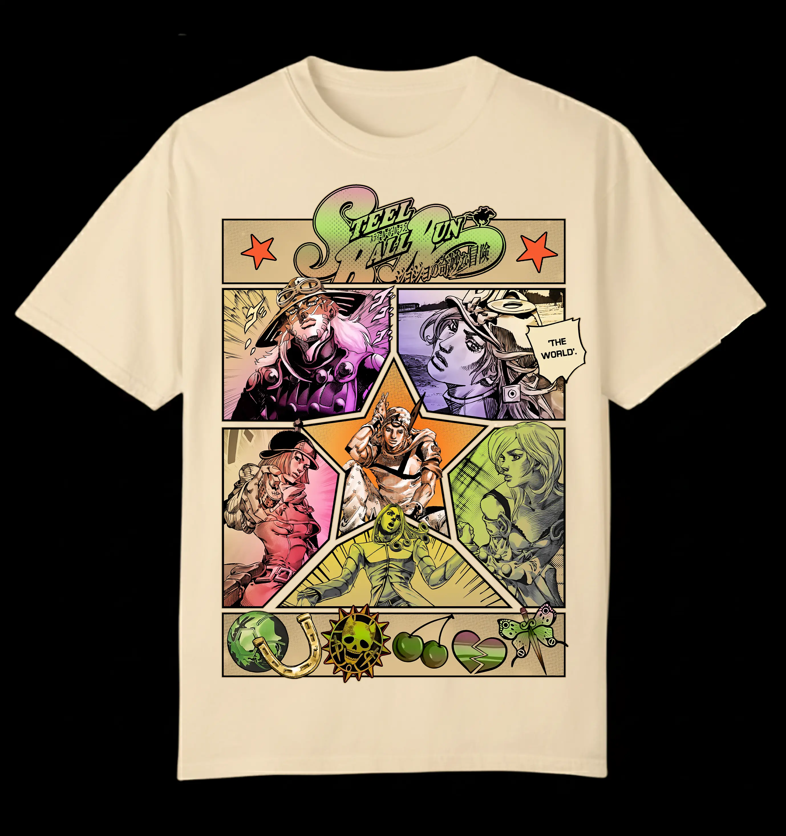 Jojo’s Bizarre Adventure Steel Ball Anime Art Character T-Shirt