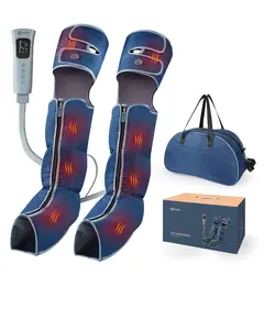 Leg Air Pressure Massager-Upgraded Full Leg and Foot Massager with Heat for Circulation, Adjustable & Comfort,2 Heat,3 Intensities, Design for Athletes