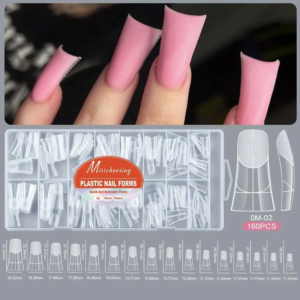 New Multiple Shapes Available Dual Form Molds Full Coverage Reusable Nail Extension Molds DIY Acrylic Nail Molds Nail Art Salon