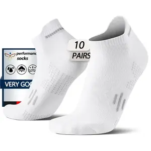 5/10 Pairs Of Men'S Sports Running Short Ankle Socks, Features Include Arch Support, Moisture - Wicking, Breathability, And Anti - Slip. Suitable For Outdoor Activities Like Running, Cycling, Climbing, And Traveling, Quick-dry Socks