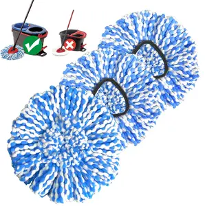 Spin Mop Replacement Head for O-Ceda RinseClean 2 Tank System, Microfiber Mop Refills, Easy to Replace, Include 3 Cedar Mop Replace Heads, 1 Extra Mop Replacement Base O-Cedar Mop Head Replacement Pack