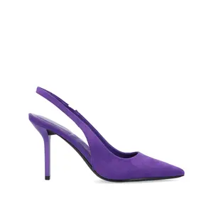 ELENNEY STILETTO HEELS IN WIDE - Purple Faux Suede