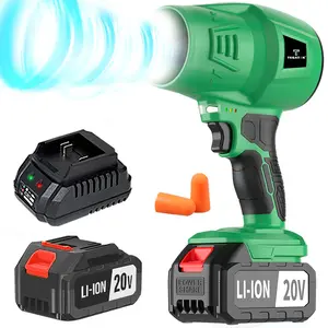20V Cordless Electric Leaf Blower with Fast Charger, 4000mAh Battery Powered Leaf Blower for Lawn Care, Yard, Car Dryer, Air Blower Turbine Fan