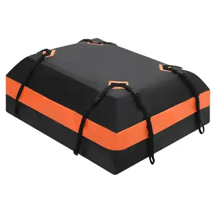 GARVEE Car Rooftop Cargo Carrier Bag, 15-21 Cubic Feet, Waterproof with Durable Zipper, 8 Reinforced Straps, 6 Door Hooks, and Luggage Lock for Secure Travel and Extra Storage on All Vehicles.