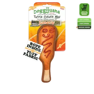 Tuffer Chewer Mini Corn Dog Refillable Dog Toy