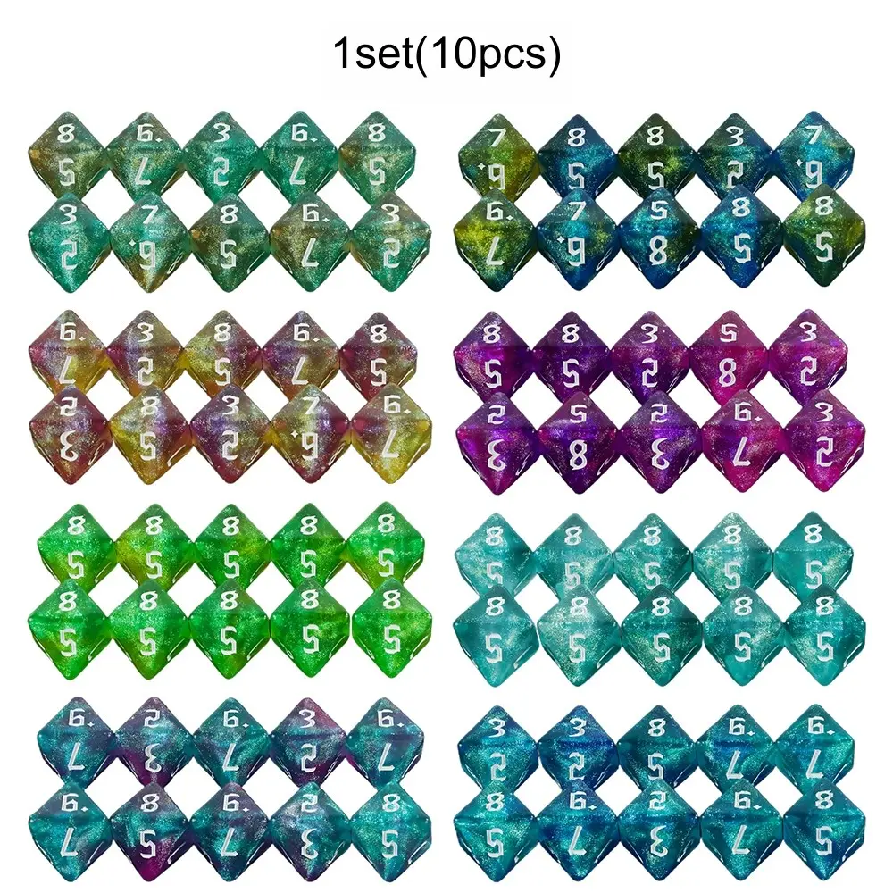 10 Piece D8 Polyhedral Dice Set, 8 Sided Game Dice Kit, Trpg Dice, Dnd Gaming Accessories, Perfect for Role-Playing Games