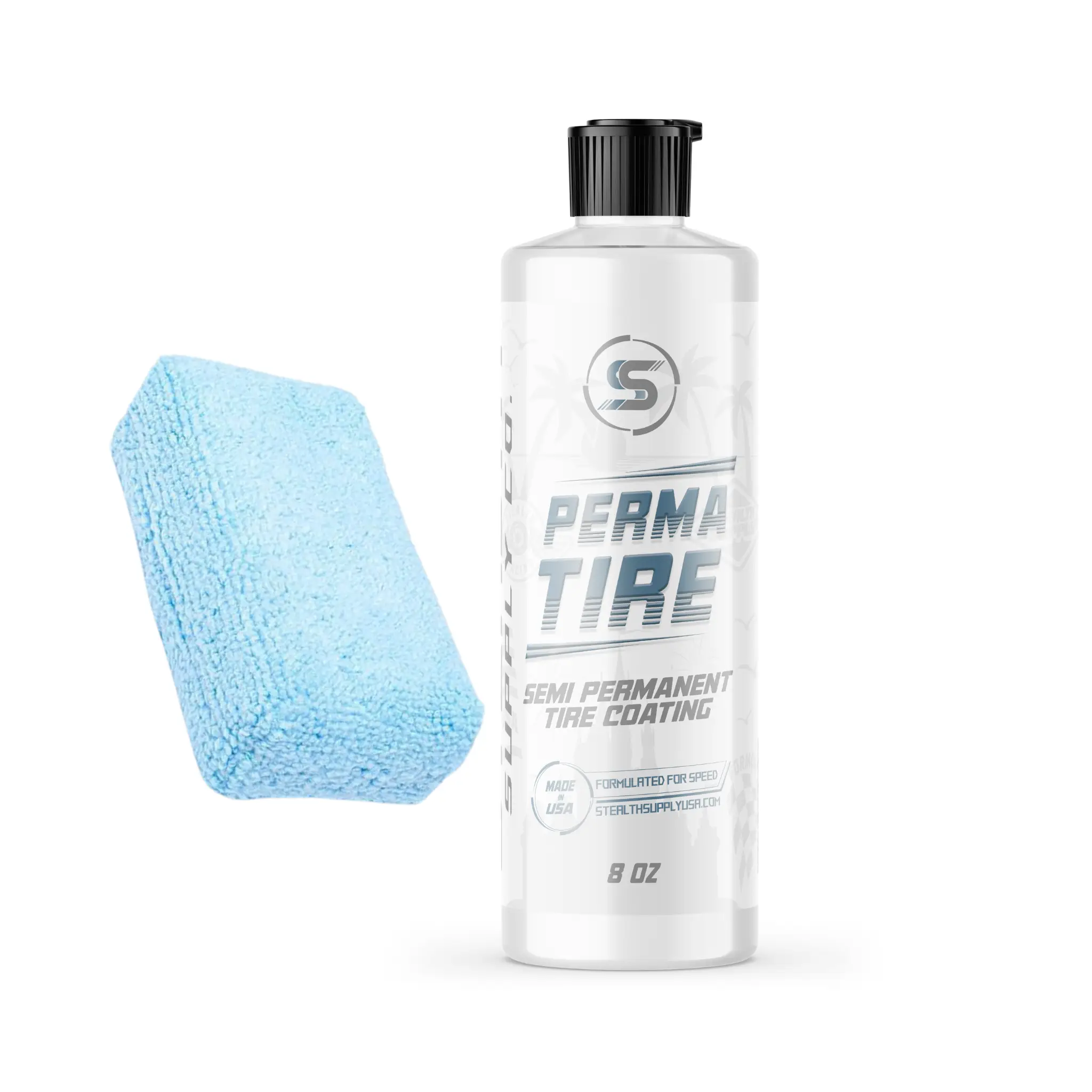 Stealth Garage Perma Tire Coating - Permanent Protection Against UV Rays, Road Grime, Brake Dust & Contaminants tire cleaner detailing supplies