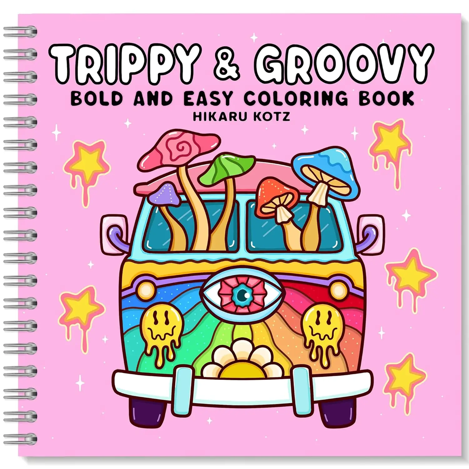 Trippy & Groovy Psychedelic art Coloring Book Featuring Mushrooms, Aliens, Magic Worlds and Illusions for Relaxation coloring book, Vibrant , Fantast