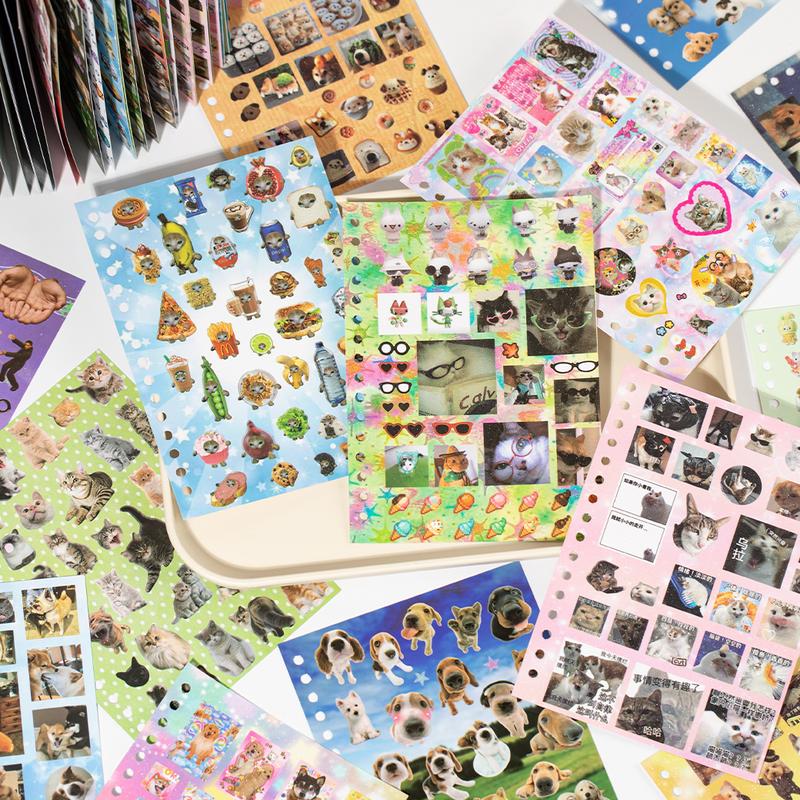3 Styles Cute Pet Sticker Book – 30 Sheets, 800 Pcs Stickers per Style, Cat & Dog Aesthetic Stickers for Scrapbooking, Journaling, DIY Crafts, Kawaii Planner Stickers Tiktokshopstockup