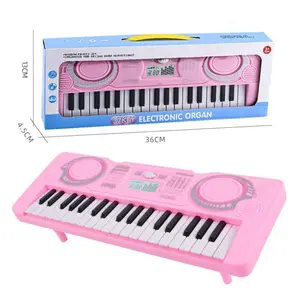 37-Key Portable Electric Kids Keyboard Piano, Educational Music Toy with Chart, Recording Func, Single Click Operation for Beginner Boys and Girls Electronic Drum
