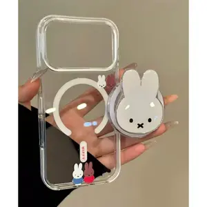 Maple Leaf Miffy Rabbit Rotating Magnetic Adhesive Stand for Apple 17 Phone Case 15 Pro  13th Generation iPhone 16 Pro New Mode Accessory