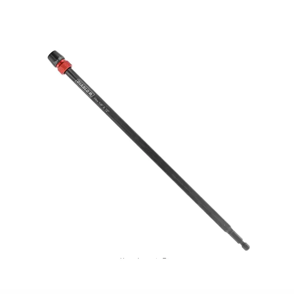DIABLO Universal Drill Extension, 1/4-in x 12-in, Quick Change, Toolfree Swap, Durable, Fits Cordless/Corded Impact and Drill Drivers, Reach Tight/Hard to Reach Spots, Ideal for Work - DXT1020, Reach Tight Spots