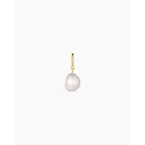 gorjana – Pearl Parker Charm – Silver or 18K Gold-Plated with Natural Baroque Pearl – Romantic & Coastal-Inspired Jewelry – Unique & Personalizable