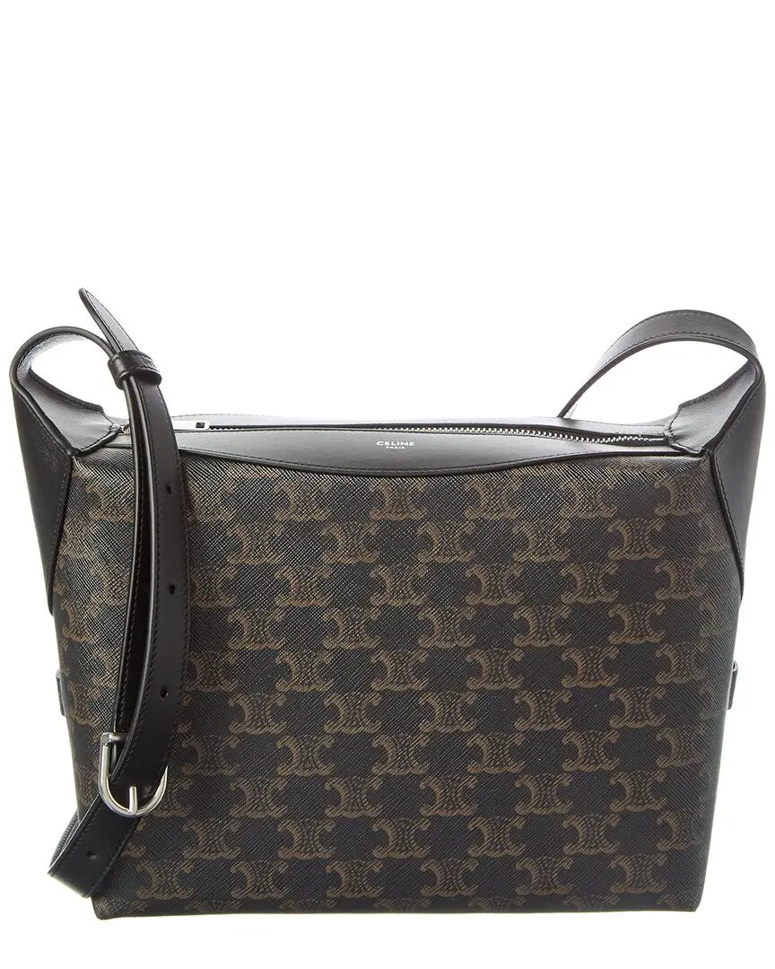 CELINE Harry Triomphe Canvas & Leather Crossbody