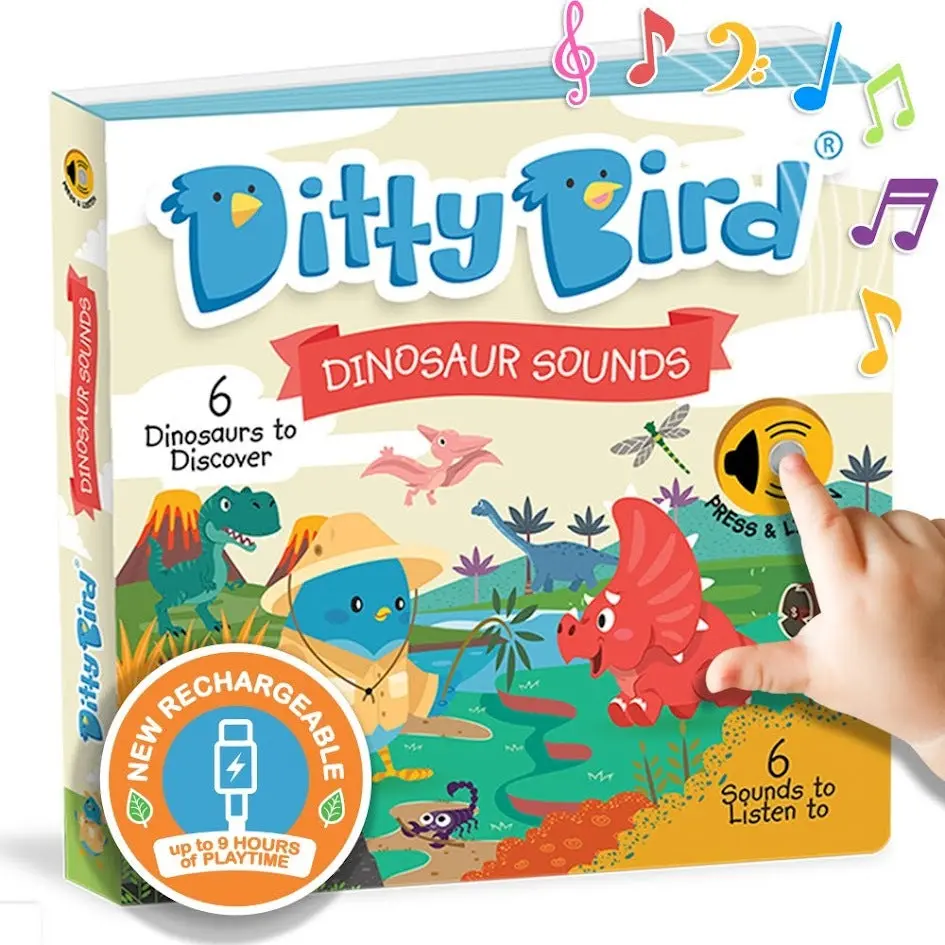 Interactive Dinos Sound Book Ditty Bird USB-C
