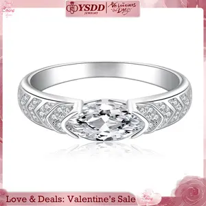 【#221 Eye of Horus】1Carat Vintage Marquise Cut Synthetic Moissanite Rings in 925 Sterling Silver for women gift wedding