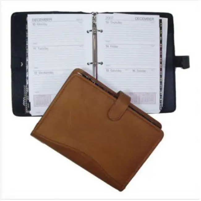 David King & Co 5 in x 8 in Zippered 6-Ring Planner Notebook - Loose Leaf Notepad with Slip Pocket for Loose Papers, Black Office & School Agenda