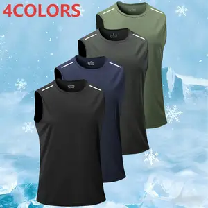 Summer Lightweight Men’s Quick-Dry Sleeveless Tank Top — Cooling, Breathable, Reflective Running & Fitness Vest