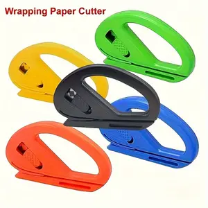 1pc Wrapping Paper Cutter, Gift Wrap Cutter, Creative Kraft Craft Paper Roll Sliding Line Cut Trimmer Safer And Easier Cutting, Birthday Gift Wrapping Cutting Tool