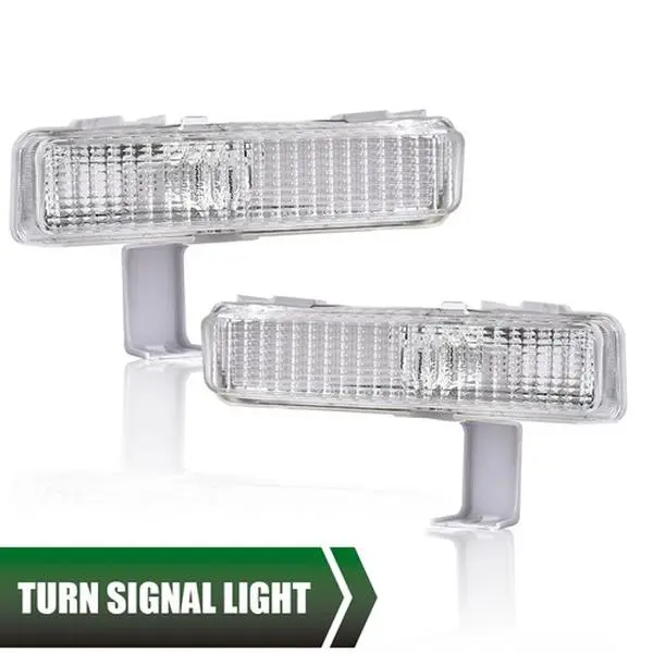 Fit For 80-90 Chevrolet Caprice Clear Bumper Turn Signal Light Left+Right