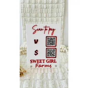 Custom Scan To Pay Acrylic Sign