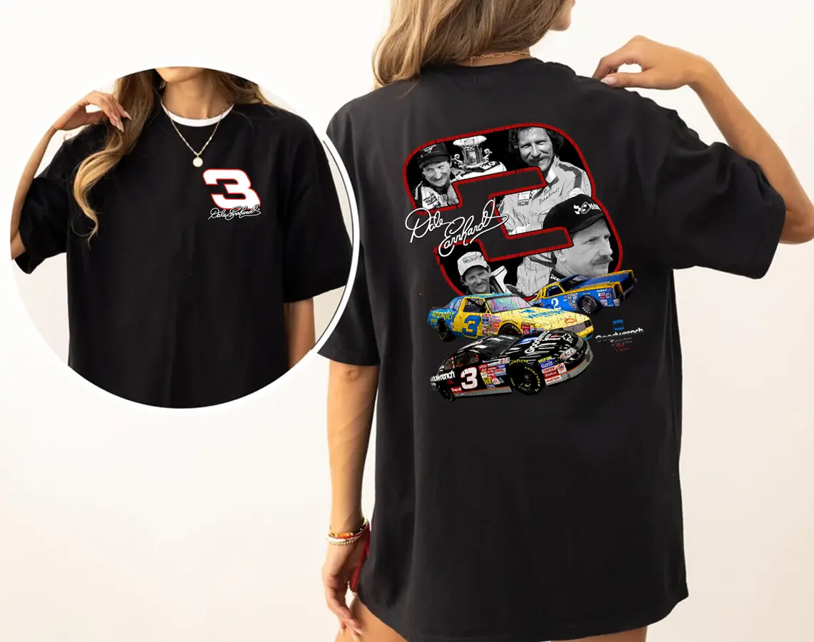 Dale Earnhardt 3 Car 90s T-Shirt, Nassscar Shirt Sweatshirt Hoodie