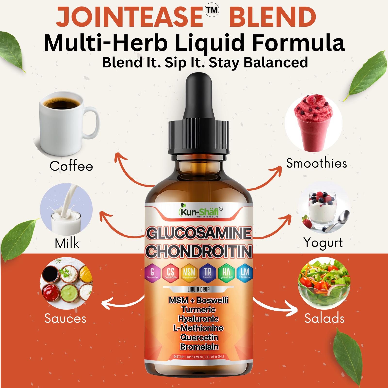 Liquid Drop Joint Support Formula – Daily Wellness Drops with Glucosamine & Hydration Support | Fast Absorption | 3-Day Free Delivery USA