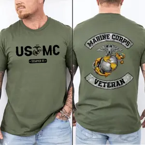 Usmc Semper Fi Marine Corps Veteran Tshirt, Military Veteran Pride Hoodie, Marine Corps Graphic Sweatshirt, Patriotic Army Style Shirt, Unisex Sweater Pullover Tee