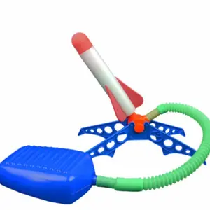 Foot-Powered Rocket Toy, LED Light-Up Launch Rocket Outdoor Flying Toy, Perfect for Boys and Girls, New Year and Christmas Gift