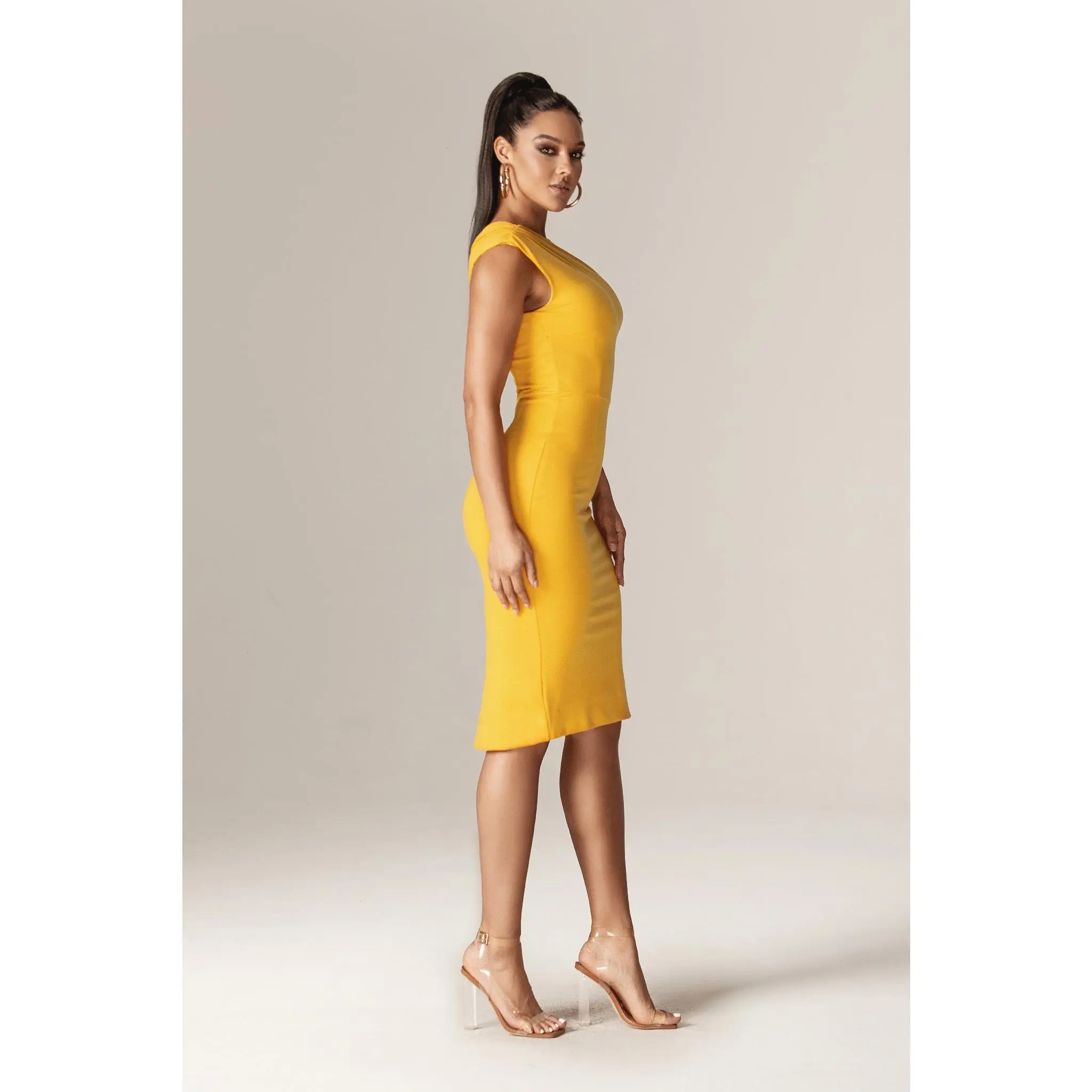 Madeline One Shoulder Ponte Midi Dress - Amber Yellow | Women's Sleeveless Bodycon Dress with Back Slit - Minimalist Outfit for Summer Parties, Weddings, Date Night & Evening Wear - Womenswear Fashion - TikTok Shop Madeline One Shoulder Ponte Midi Dress - Amber Yellow | Women's Sleeveless Bodycon Dress with Back Slit - Minimalist Outfit for Summer Parties, Weddings, Date Night & Evening Wear - Womenswear Fashion - TikTok Shop