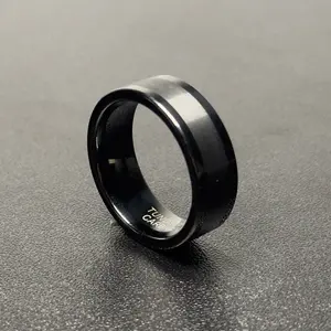 Black Tungsten Carbide Ring 8MM – Scratch-Resistant Matte Black Band (Unisex)