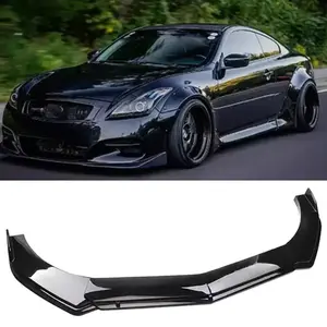 For Infiniti G37 Coupe Sedan Black Front Bumper Lip Spoiler Splitter Body Kit