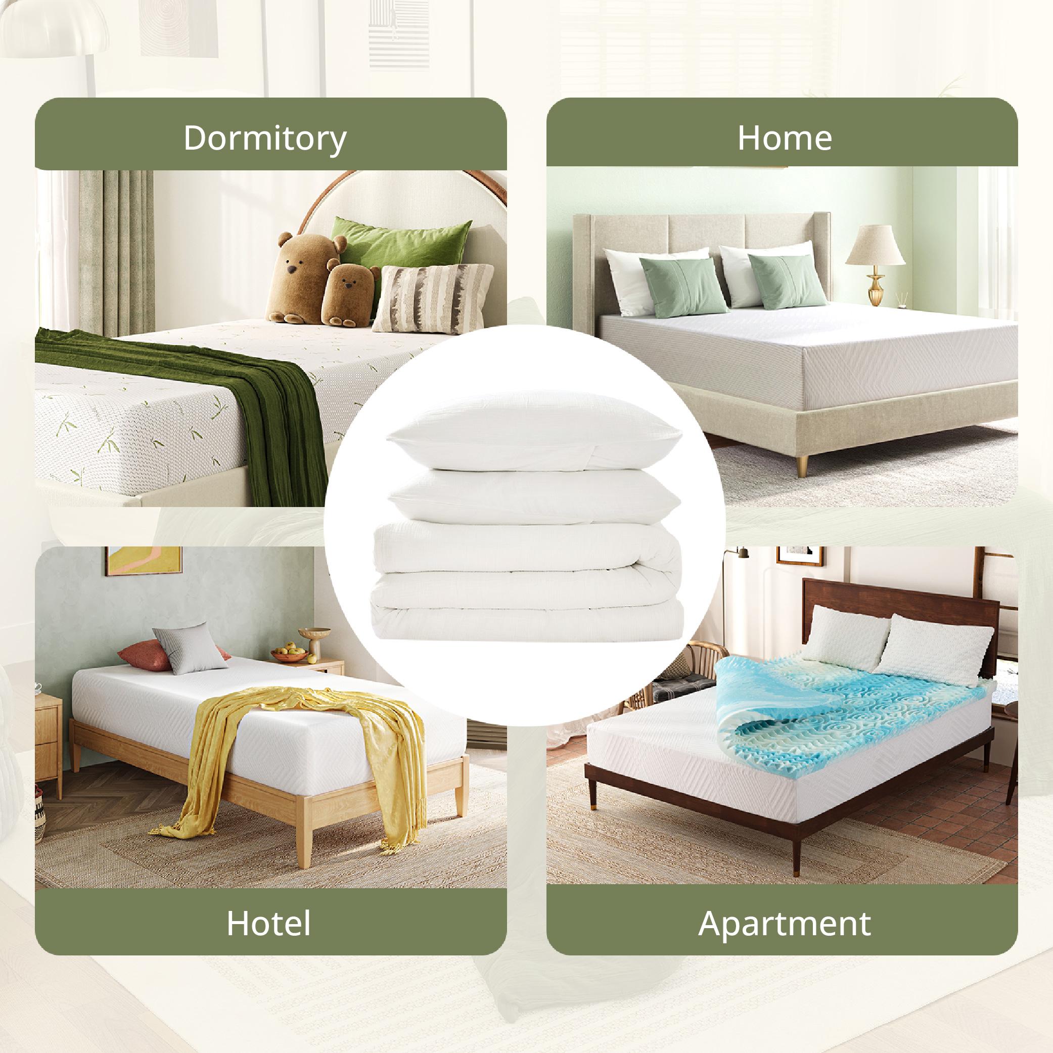 EGO Luxury 100% Cotton Duvet Cover Set, 3 Counts, Breathable & Ultra-Soft, Dual-Sided Design, 8 Corner Snap Buttons, Hidden Zipper, Eco-Friendly Bedding Comfortable