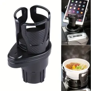 Two-in-one car cup holder expander with adjustable base, suitable for expeditions, Hydroflask and other large bottles/cups, and the upper part can be expanded from 3 to 6.2 inches.