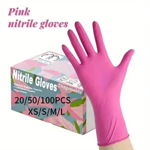 Disposable Nitrile Gloves Hand Gloves Deep Light, Durable Lightweight, Home Cleaning Hair Coloring Pet Care, Multiple Sizes Available XS S M L, Household Cleaning Gloves