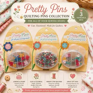 Lori Holt Pretty Pins - Decorative Craft Pins for Sewing, Quilting Projects