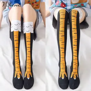 Funny Chicken Paw Over-knee Pressure Stockings colorful socks ladies
