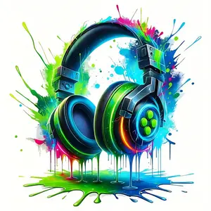 3pcs Colorful Earphone Design Htv Heat Transfer Stickers, Washable DIY Iron-On Stickers, Customizable for T-Shirts, Jackets, Hats, Accessories