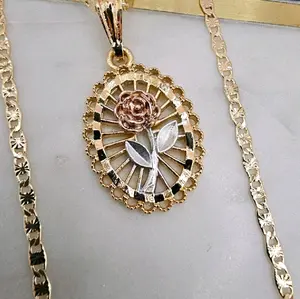 beautiful Rose chain gold-plated 18"inches 24"inches available red or pink